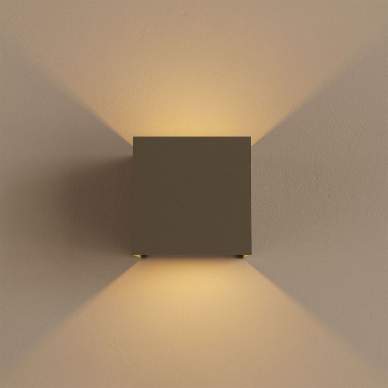 ZTAHL Bari Square Wandlamp 6210-Platinum (Brons/Bruin)