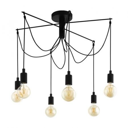 Eglo Colchester 6Lichts Hanglamp Zwart