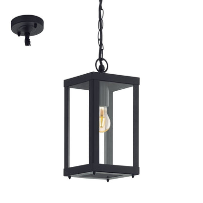 Alamonte 1 Hang buitenlamp Zwart/Helder