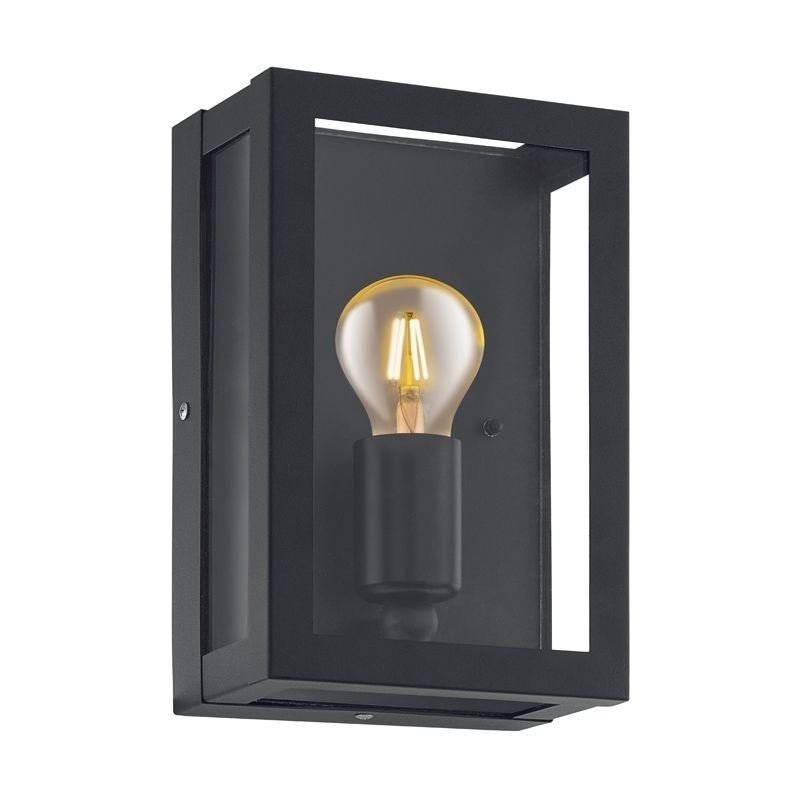 Eglo Alamonte 1 Buitenlamp Zwart/Hleder glas