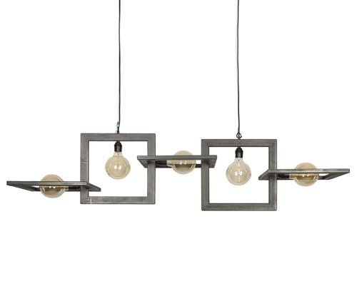 Ztahl Longa 5L- Hanglamp Zwart Staal 9710