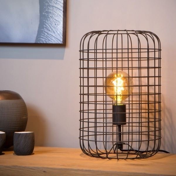 Lucide Esmee tafellamp 26cm Zwart