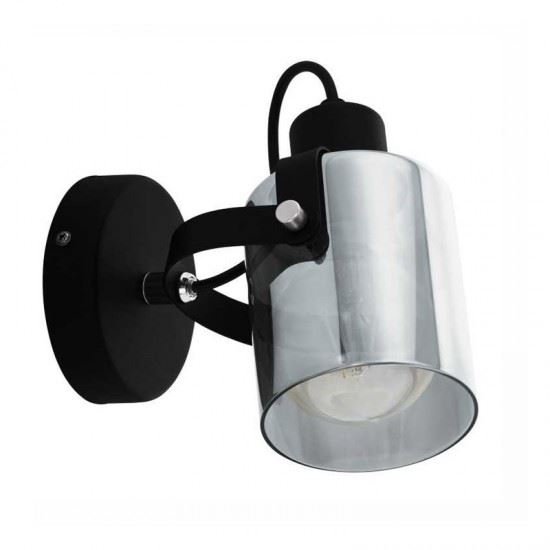 Eglo Berregas 1-Lichts Spot Zwart/Titanium Glas