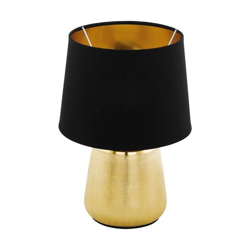 Lifestyle Maserlo Tafellamp met Kap Zwart/Goud