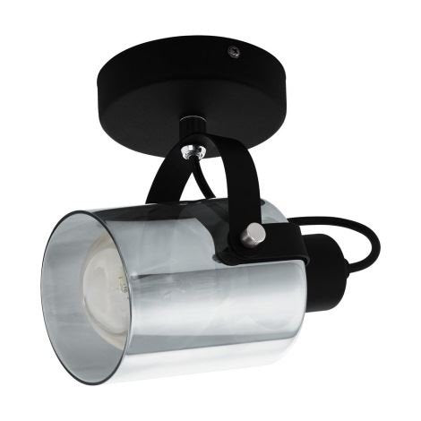 Eglo Berregas 1-Lichts Spot Zwart/Titanium Glas