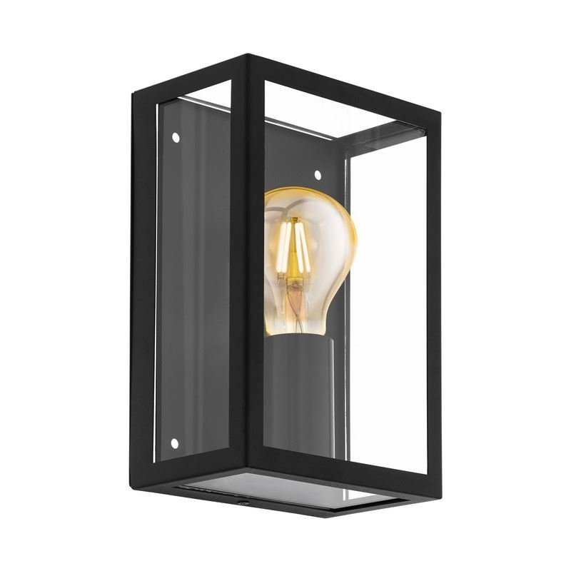 Eglo Alamonte 1 Buitenlamp Zwart/Hleder glas