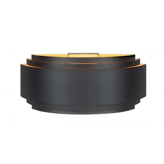 Highlight Scudo 25cm Wandlamp Zwart/Goud W3641.01