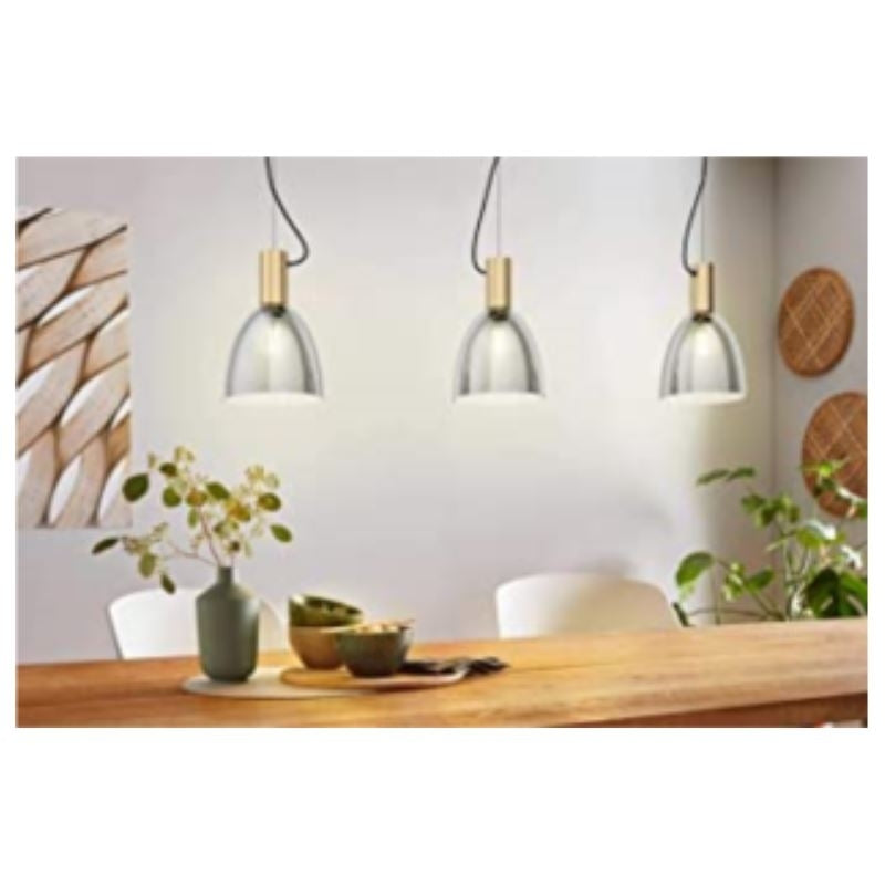 Lifestyle Castello 3L-Hanglamp Messing/Titanium glas