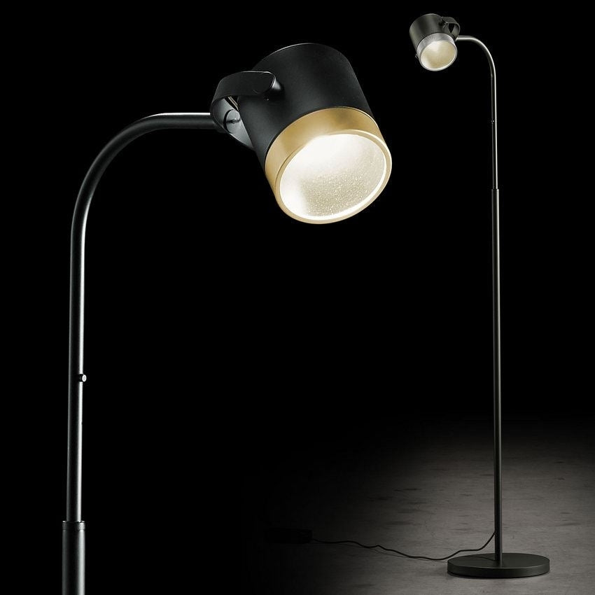 Holtkotter Aura S Vloerlamp 2020-1-55 + M20-19 Zwart/Matt Messing