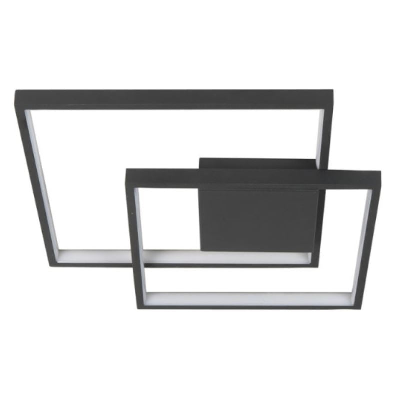 Highlight Piazza LED Plafondlamp Zwart 42cm