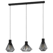 Stars of light Basidano 3-Lichts Hanglamp Zwart