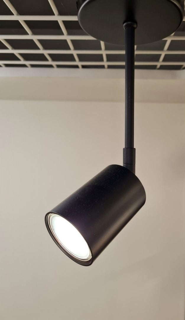Masterlight Bounce 1L-Spot verlengd 14 cm Zwart exclusief Lichtbron