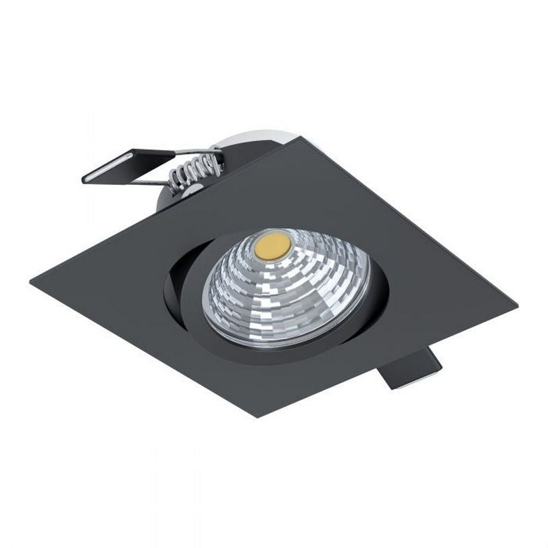 Eglo Saliceto inbouwspot vierkant 98611 Zwart