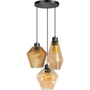 Lifestyle Sigma 3-Lichts Hanglamp zonder glas Zwart