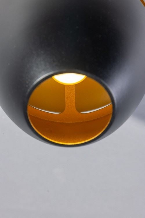 ETH Claire Hanglamp E27 zwart+goud kap 15cm 05-HL4123-30