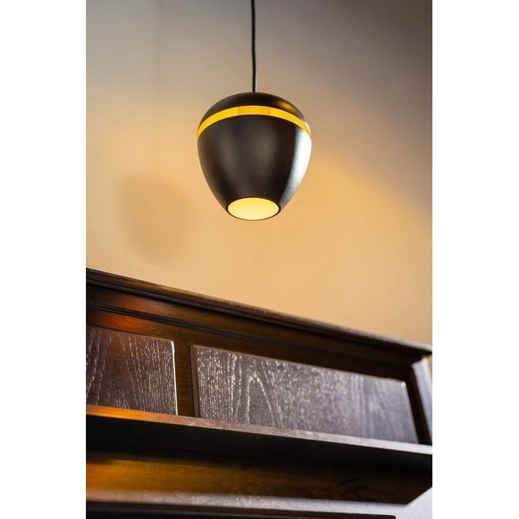 ETH Claire Hanglamp E27 zwart+goud kap 15cm 05-HL4123-30