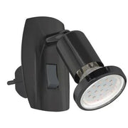 Lifestyle Parrini stopcontact spot 31644 Zwart incl.Lichtbron